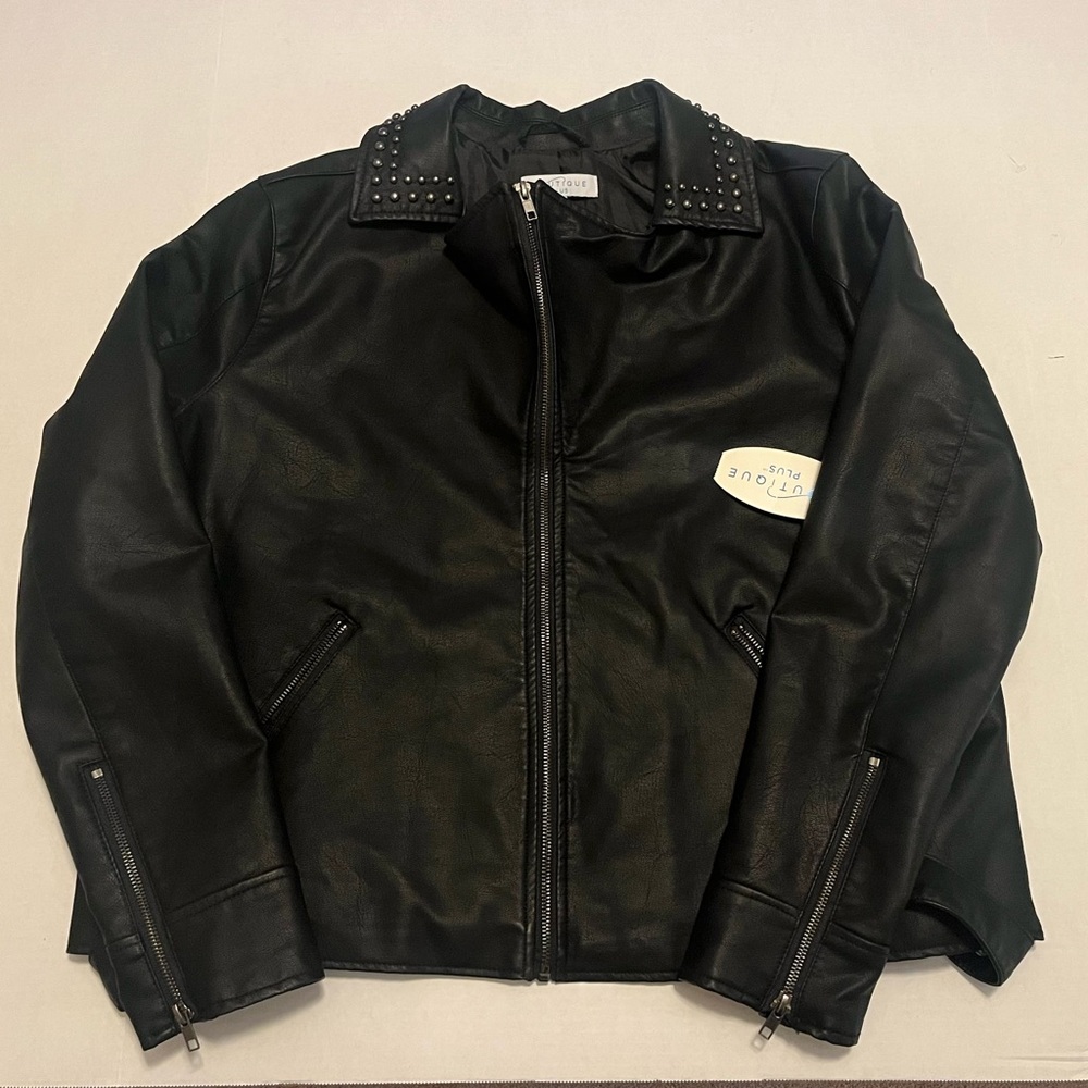 NWT Boutique Plus Women’s 1X Faux Leather Jacket